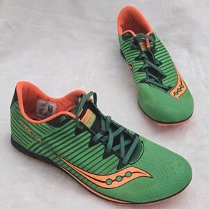 Saucony Racing Men's Size 9.5 Vendetta 2 Athletic Track Shoe Cleats Orange Mince
